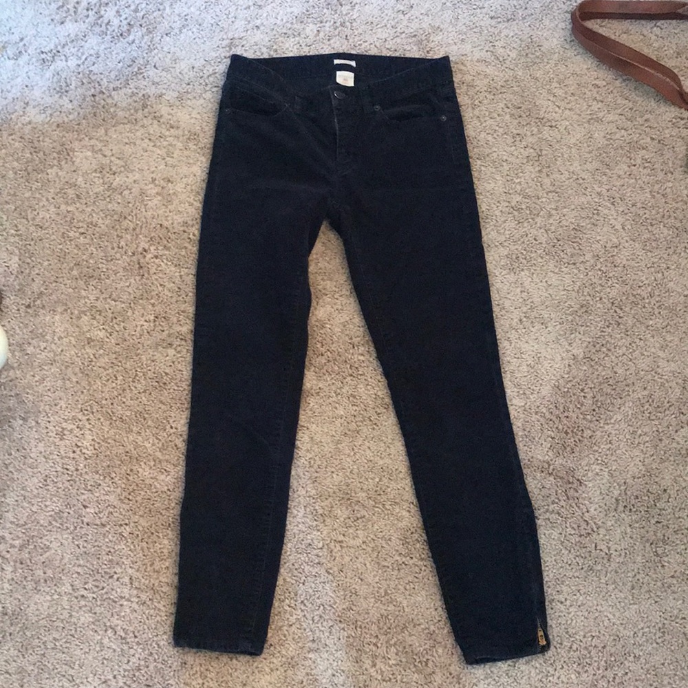 J. Crew Toothpick Side Zip Corduroy Pants